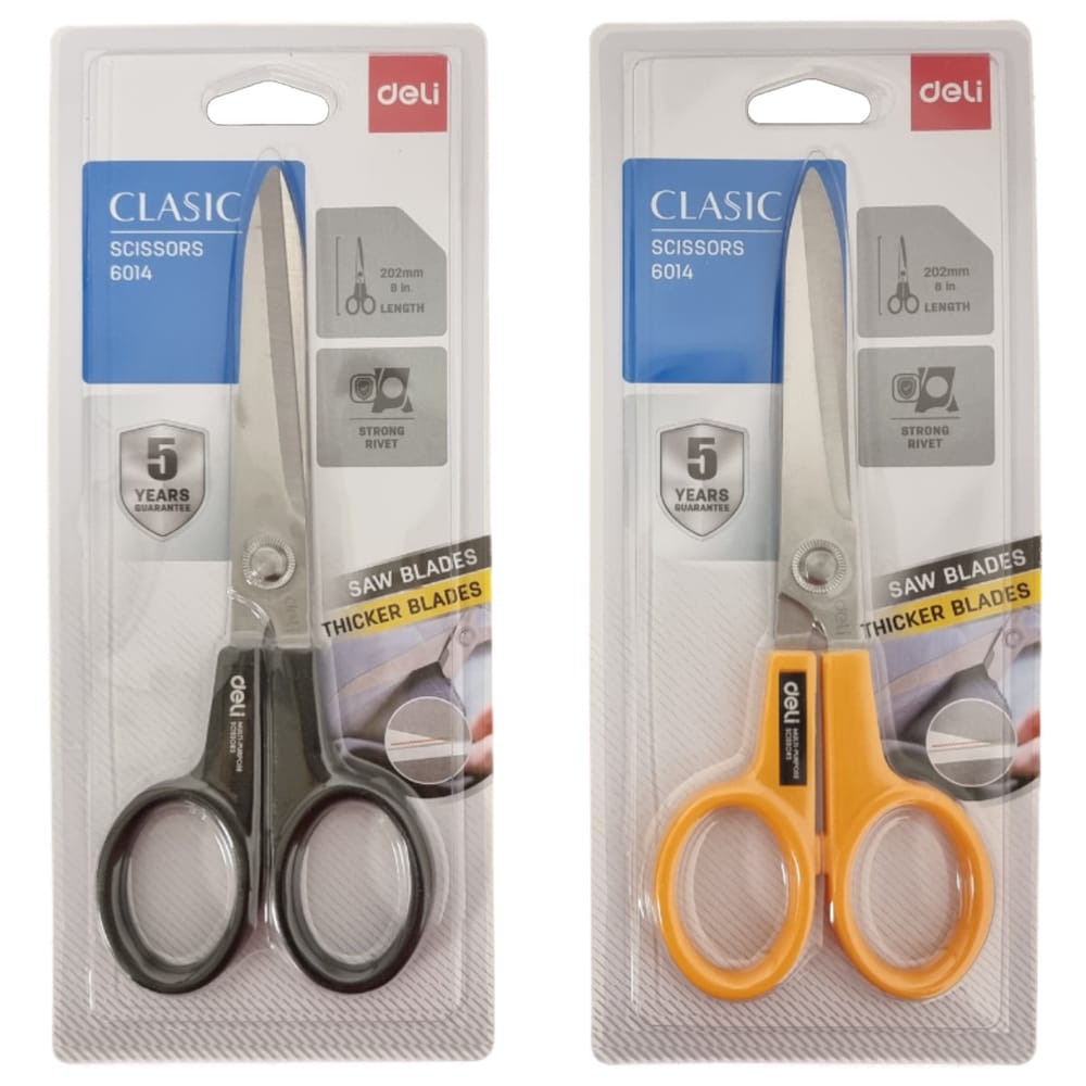 deli 6014 Scissors 202mm, 8 inches, Assorted Colors