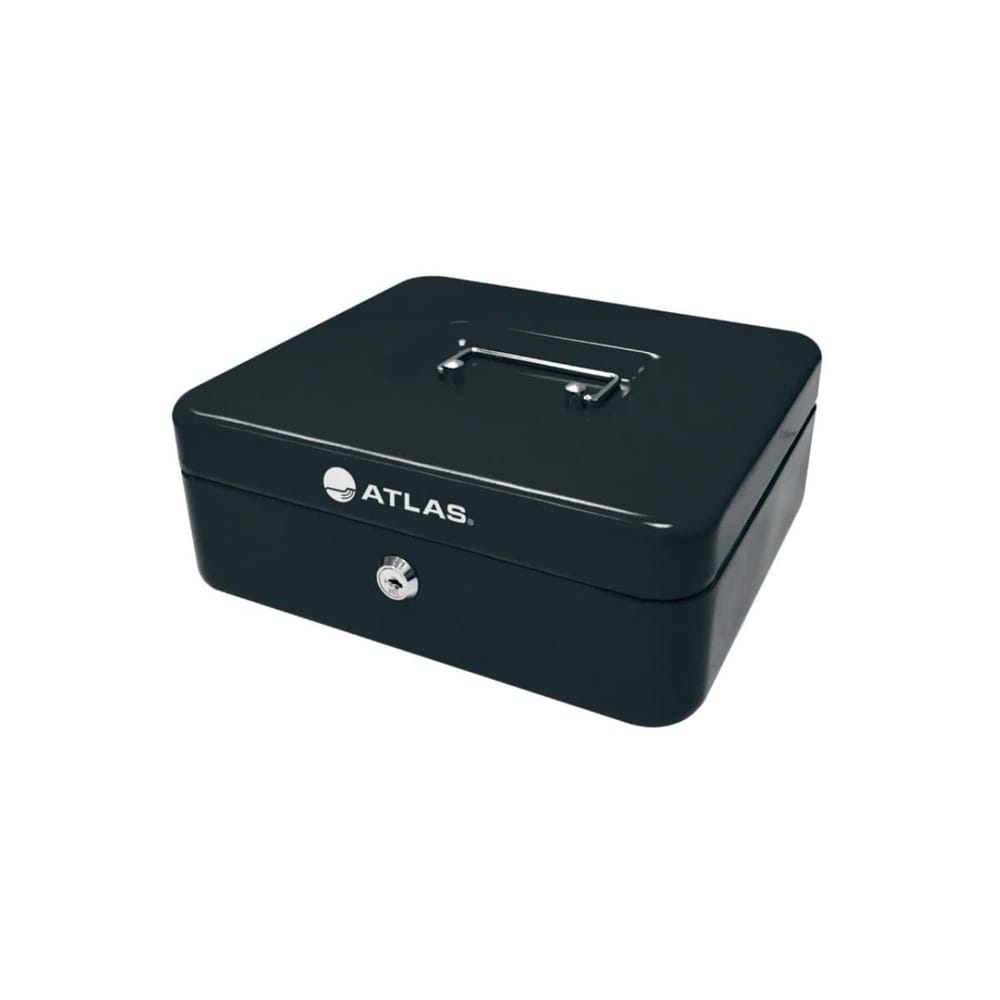 Atlas Cash Box Small 20x16x9cm, Black - Yakda