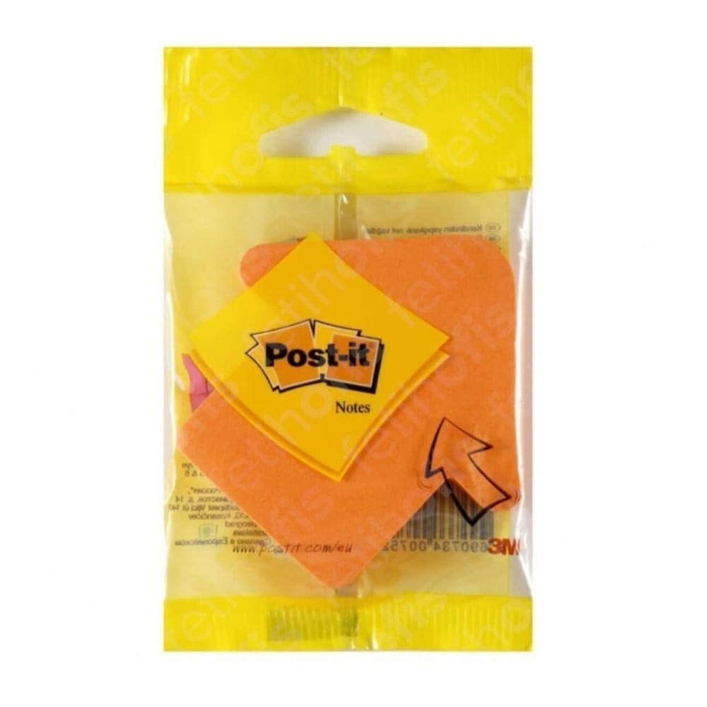 3M Post-it Notes 2007A, Arrow, 70x70 mm, Orange - 3M