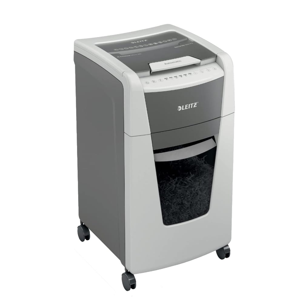 Leitz IQ Autofeed 8015 Office Cross Cut Shredder, White
