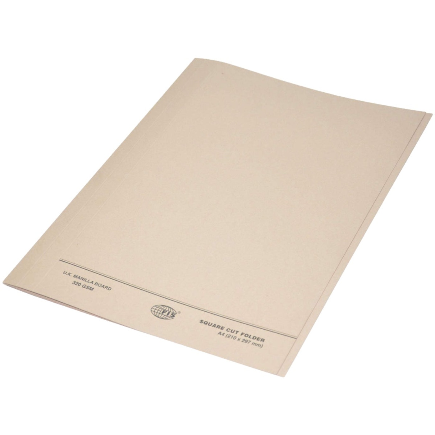 FIS Square Cut Folder A4, 10/pack, Buff