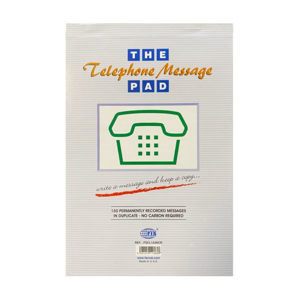 FIS The Telephone Message Pad for 150 messages in duplicate