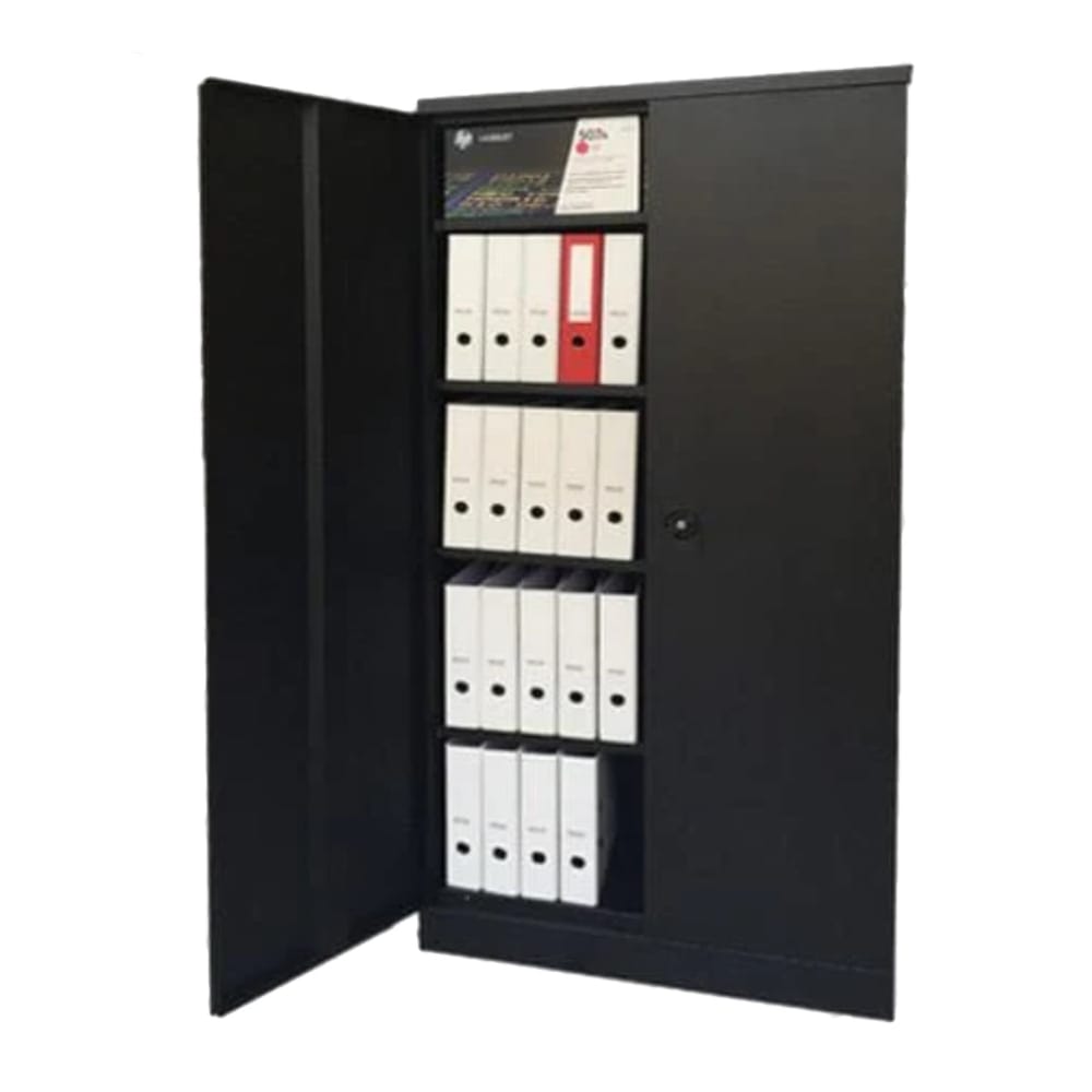 Metafurn Steel Cupboard, 4 Shelves, Black