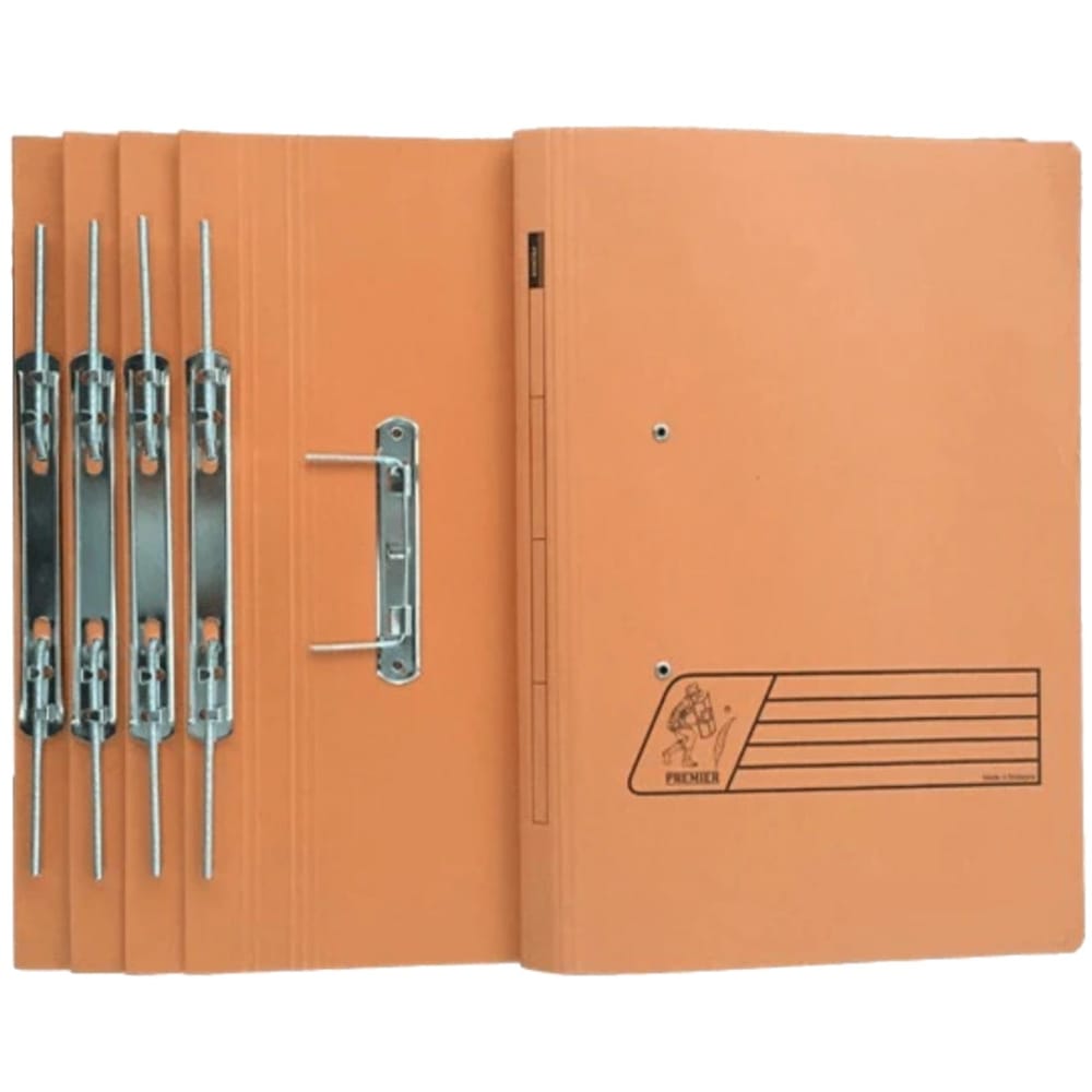 Premier Spring Transfer File, 300gsm, 5/pack, Orange