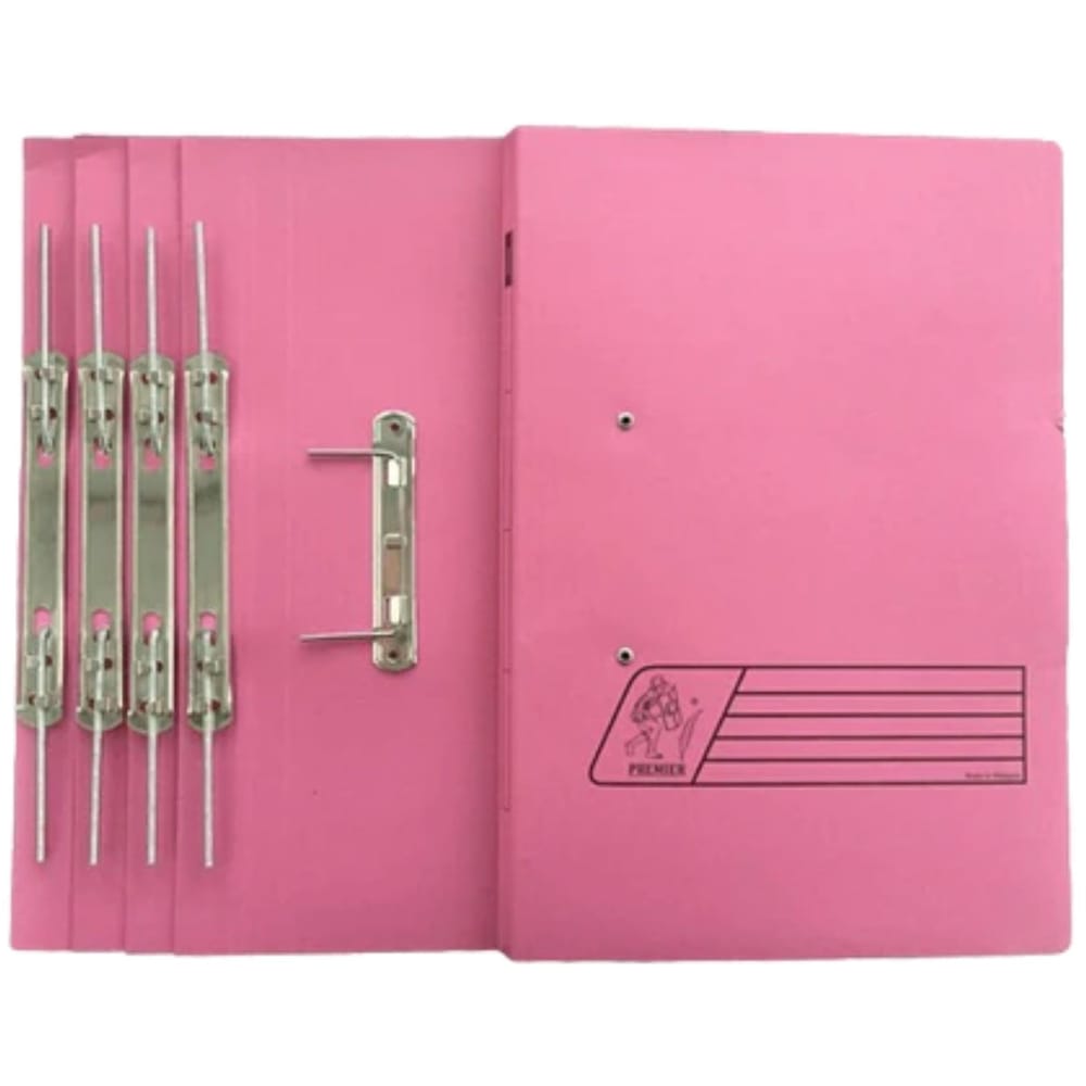 Premier Spring Transfer File, 300gsm, 5/pack, Pink