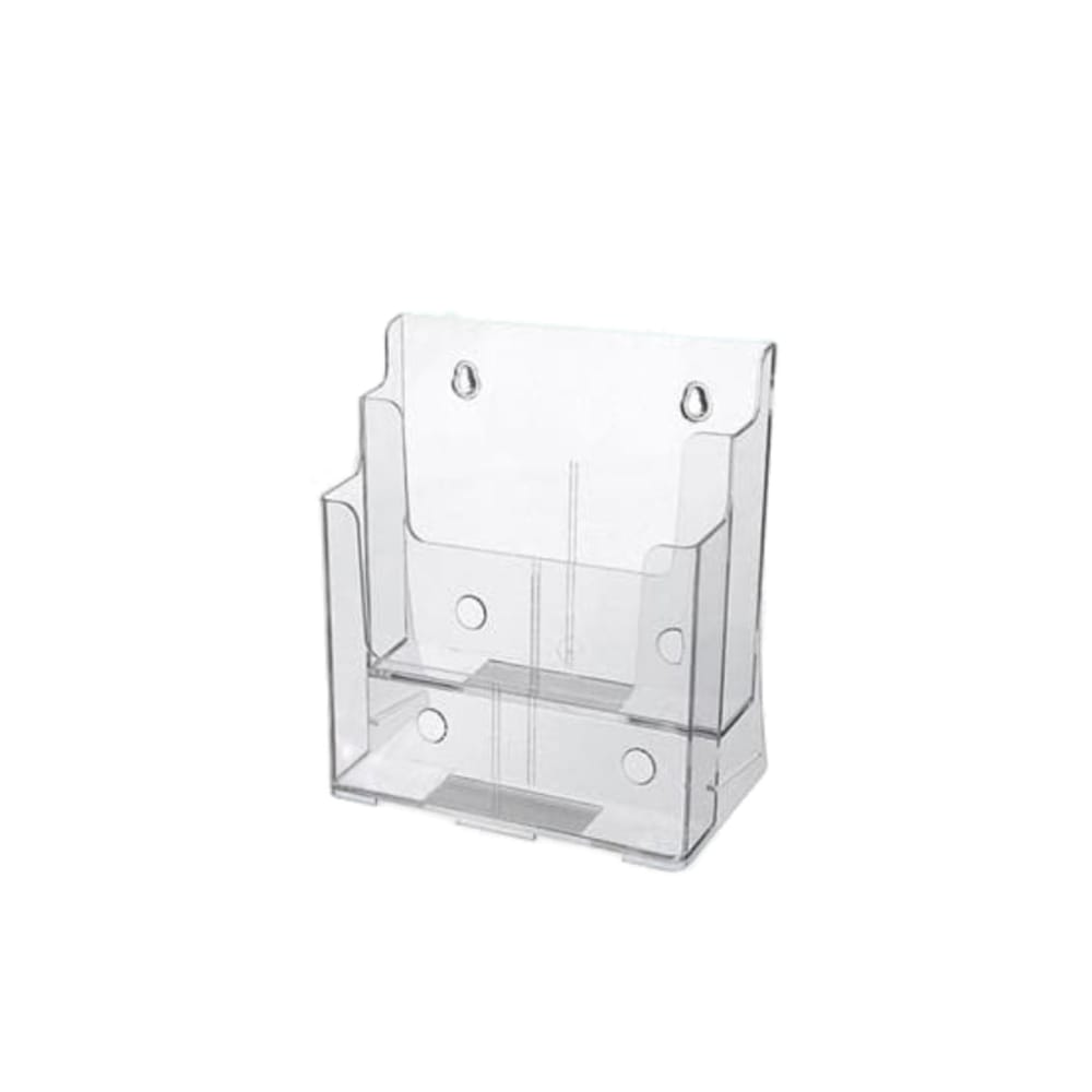 Acrylic Brochure Holder Table/Wall Mount, 2 Tier, A5 149 x 210 mm