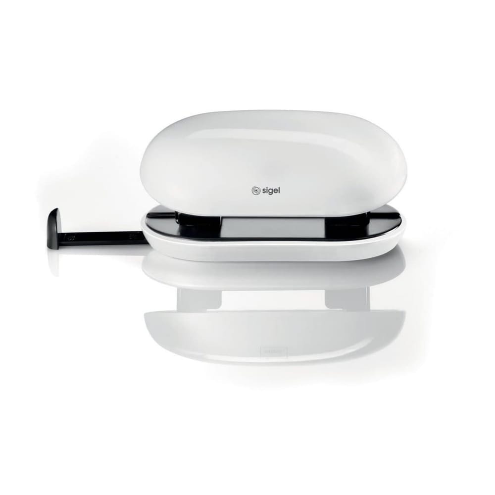 Sigel EYESTYLE 2 Hole Puncher, 10 Sheets Capacity, White
