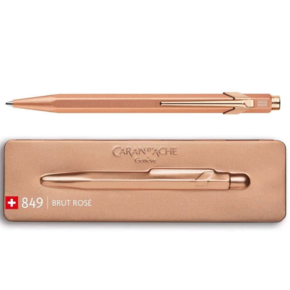 CARAN d'ACHE 849 Ballpoint Pen with Box, 0.25mm, Brut Rosé