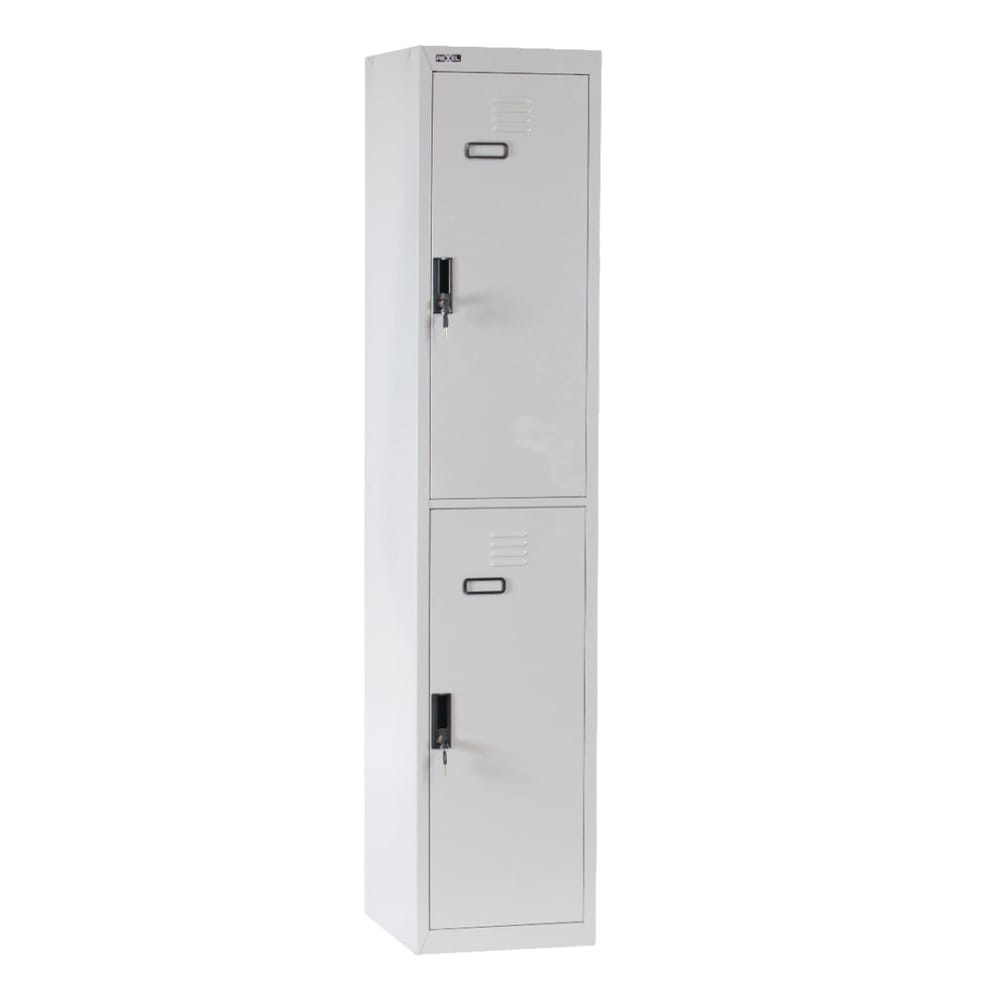 Rexel Locker, 180x37.5x46 cm, 2 Door, Grey
