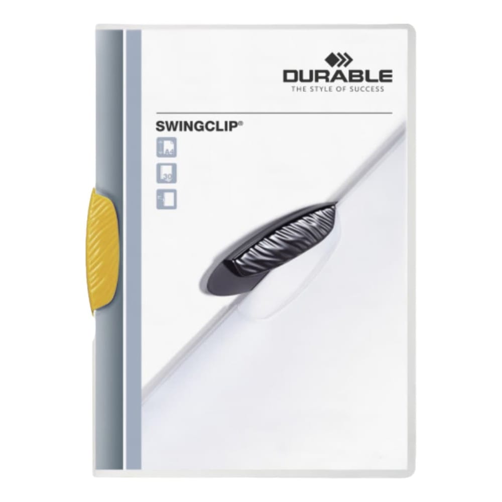 Durable Swingclip Folder A4, Yellow Clip - Durable